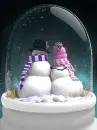 snow love snowman and woman