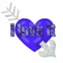 I love it Heart Violet