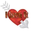 i love it Heart ORANGE