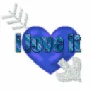 i love it Heart BLUE
