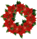 wreath poinsettias