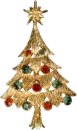 gold christmas tree