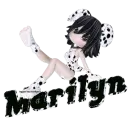 NAME MARILYN/GIRL IN COW SUIT