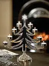 silver christmas tree candles