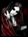 gothic vampiress eyes flashing