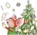 christmas critter decorating the tree