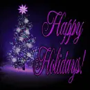 happy holidays in purple