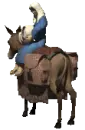Mary, baby Jesus, donkey