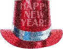 happy new year glitter hat