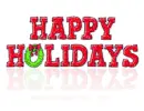 happy holidays text