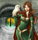fantasy lady with owl