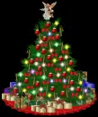 christmas tree with angel treetop