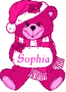 Pink Christmas Bear - Sophia