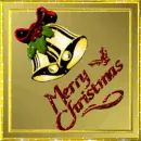 merry christmas bells gold