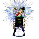 HAPPY NEW YEAR BABY IN HAT
