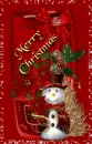 merry christmas snowman sparkled