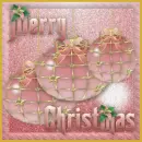 merry christmas pink baubles