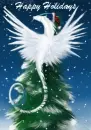 christmas dragon white 