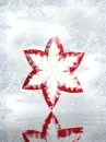 red spinning snowflake