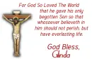 For God so loved the world GLINDA