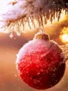 ornament and snow