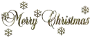 gold merry christmas text