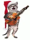 musical santa kitten singing