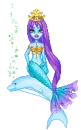 Mermaid with her dolphin pet