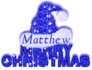 Blue Santa Hat - Matthew
