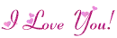 I Love You Glitter Text