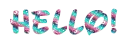 Hello - Glitter Text