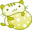 kawaii green kitty