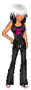 punk with white and black hair