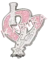 pink San Antonio Spurs heart charm kanika