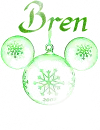 Mickey Ornament, Bren