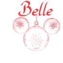 Mickey Ornament, Belle