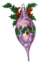 purple bauble with holly