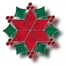 christmas glass poinsettia