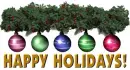 happy holidays ornaments