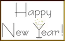 happy new year gold sign