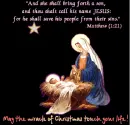 mary and jesus with verse from Matthew