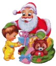 santa & children