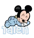 Sleeping Baby Mickey Mouse -Talen-
