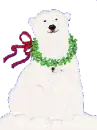 polar bears and wreath