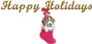 happy holidays puppy stocking