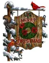 merry christmas wood sign with animals