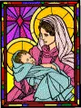 christmas stained glass window