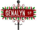 christmas red street sign genalyn ST