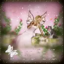 pink fairy glittered