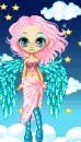 cute angel in night time heaven